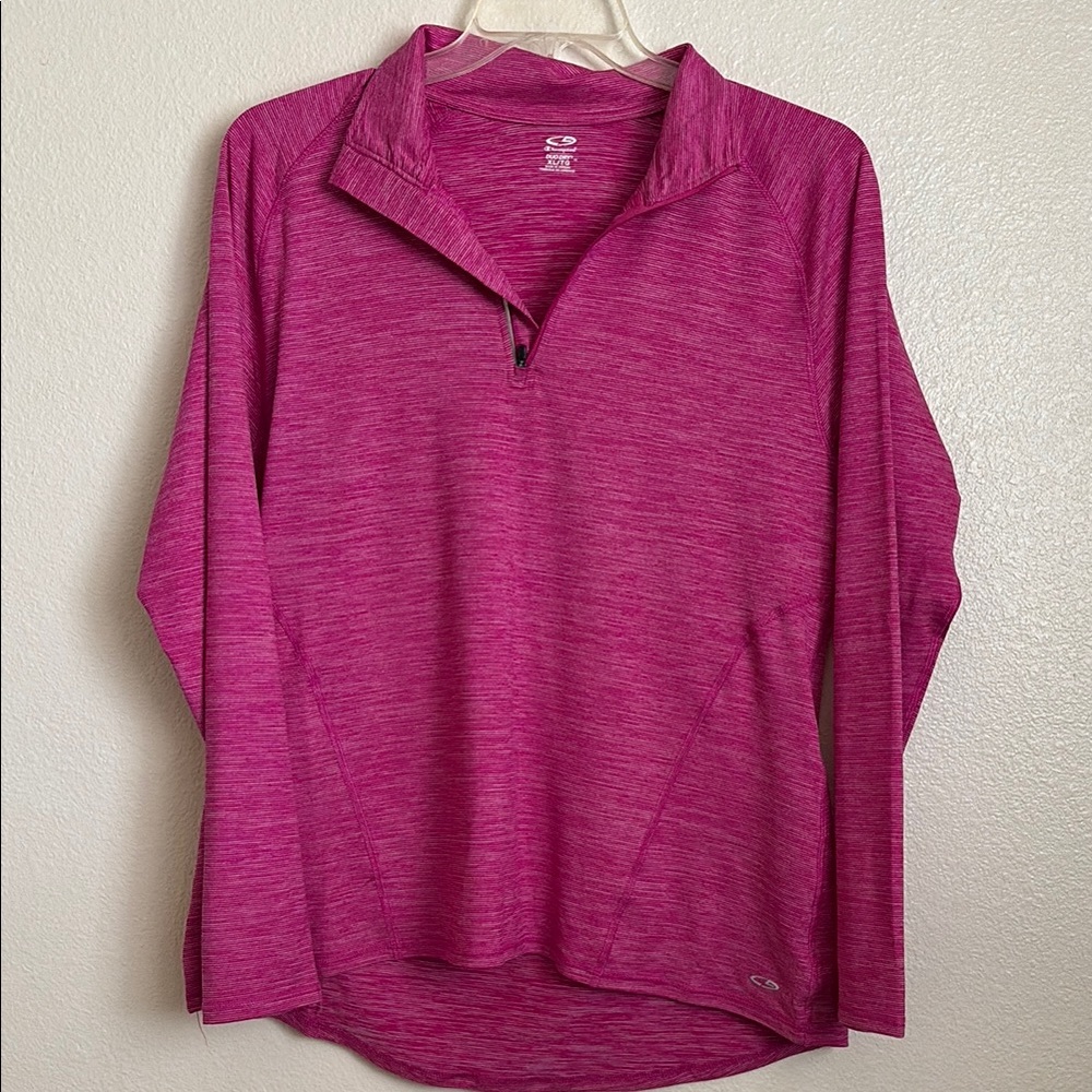 Champion Magenta Quarter-Zip Sweatshirt